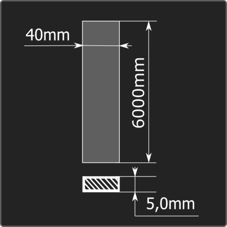 Полоса горячекатаная 5,0*40 6м ст.3сп ГОСТ 103-2006