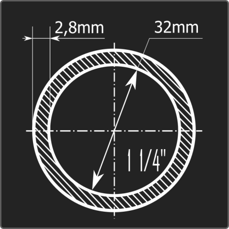 Труба ВГП 32*2,8 ст.3сп Феррум 6м ГОСТ 3262-75 Стык