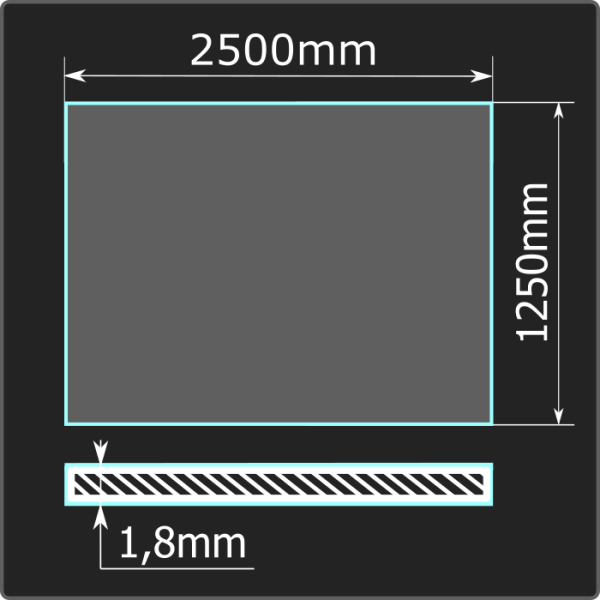 Лист холоднокатаный 1,8*1250*2500 ст.08пс ММК ГОСТ 16523-97