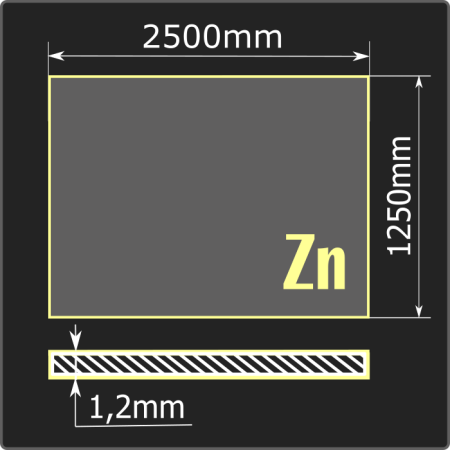 Лист оцинкованный 1,2*1250*2500 ст.08пс ММК ГОСТ 14918-2020