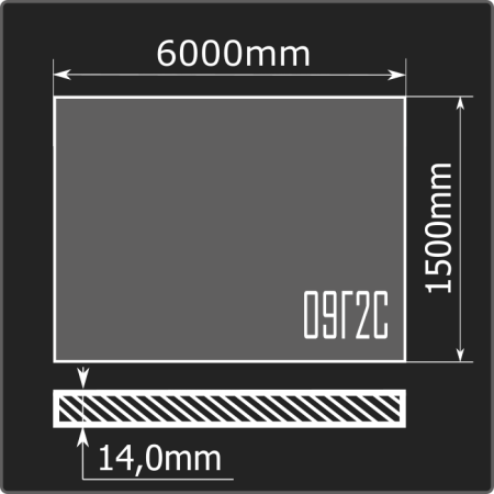 Лист горячекатаный 14*1500*6000 09Г2С ЧМК ГОСТ 19281-2014