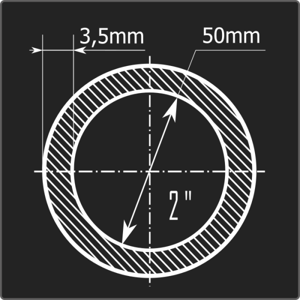 Труба ВГП 50*3,5 ст.3сп Феррум 6м ГОСТ 3262-75 Стык