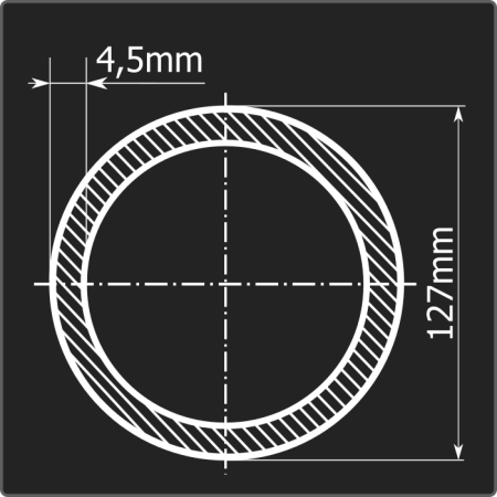 Труба электросварная 127*4,5 ст.3сп Феррум 12м Стык ГОСТ 10705-80