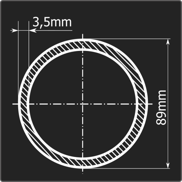 Труба электросварная 89*3,5 ст.3сп Феррум 12м ГОСТ 10705-80