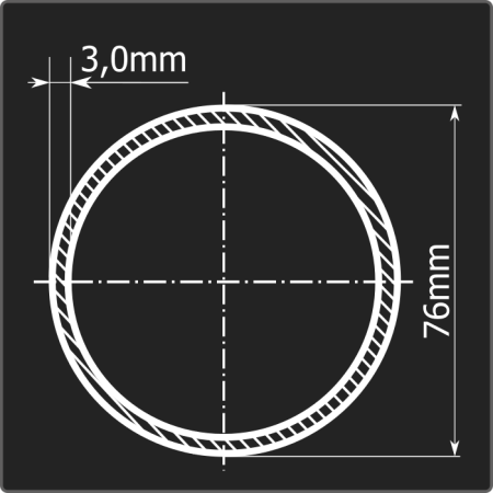 Труба электросварная 76*3,0 ст.3сп Феррум 12м ГОСТ 10705-80