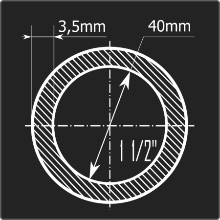 Труба ВГП 40*3,5 ст.3сп Феррум 6м ГОСТ 3262-75 Стык