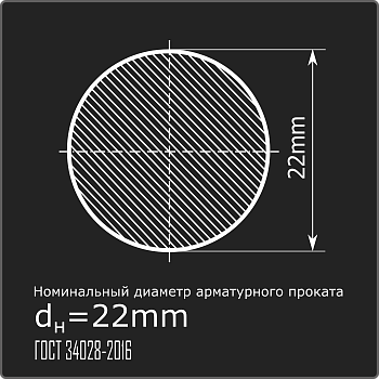 Арматура 22,0 А-I (А240) ГОСТ 34028-2016 12м