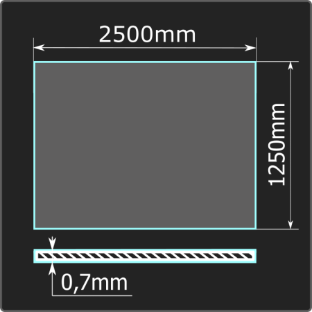 Лист холоднокатаный 0,7*1250*2500 ст.08пс Феррум ГОСТ 16523-97