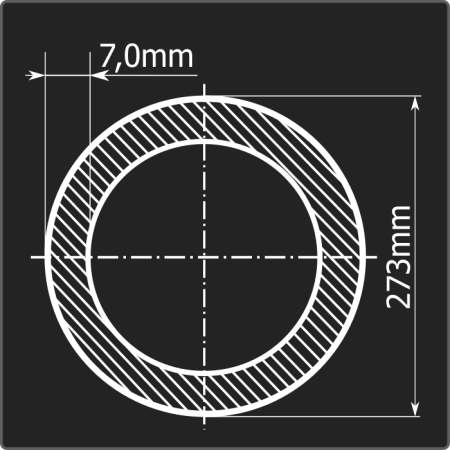 Труба электросварная 273*7,0 ст.20 11,5-11,7м ГОСТ 10705-80