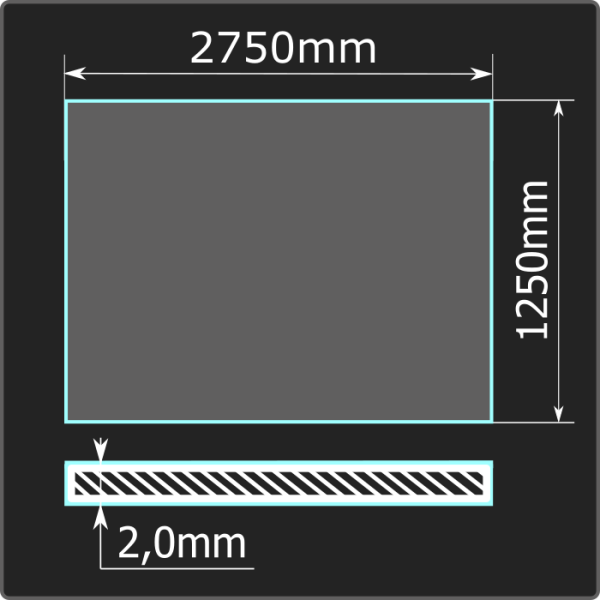 Лист холоднокатаный 2,0*1250*2750 ст.08пс Феррум ГОСТ 16523-97