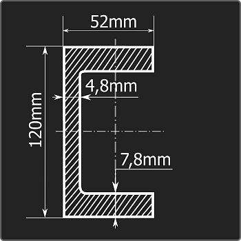 Швеллер 12П С255 12м ГОСТ 27772-2021/ГОСТ 8240-97
